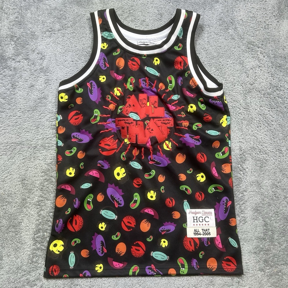 Headgear Classics All That Jersey Men's S Black Red 90s Baby TV Show Comedy SPOT